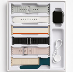 T1000 Ultra 3 Smartwatch with 7 Interchangeable Straps – Black & Mixed Variants