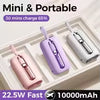 Joyroom 10000mAh 22.5W Mini Fast Charging Power Bank with Built-in Type-C Cable