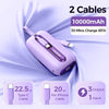 Joyroom 10000mAh 22.5W Mini Fast Charging Power Bank with Built-in Type-C Cable