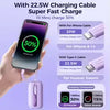 Joyroom 10000mAh 22.5W Mini Fast Charging Power Bank with Built-in Type-C Cable